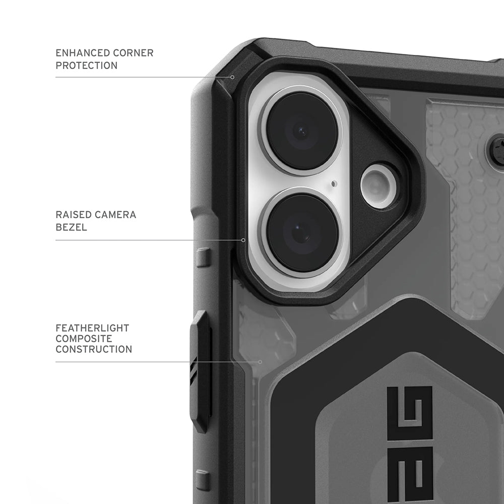 MagSafe-deksel for Apple iPhone 17, Urban Armor Gear, Pathfinder Clear, Grå