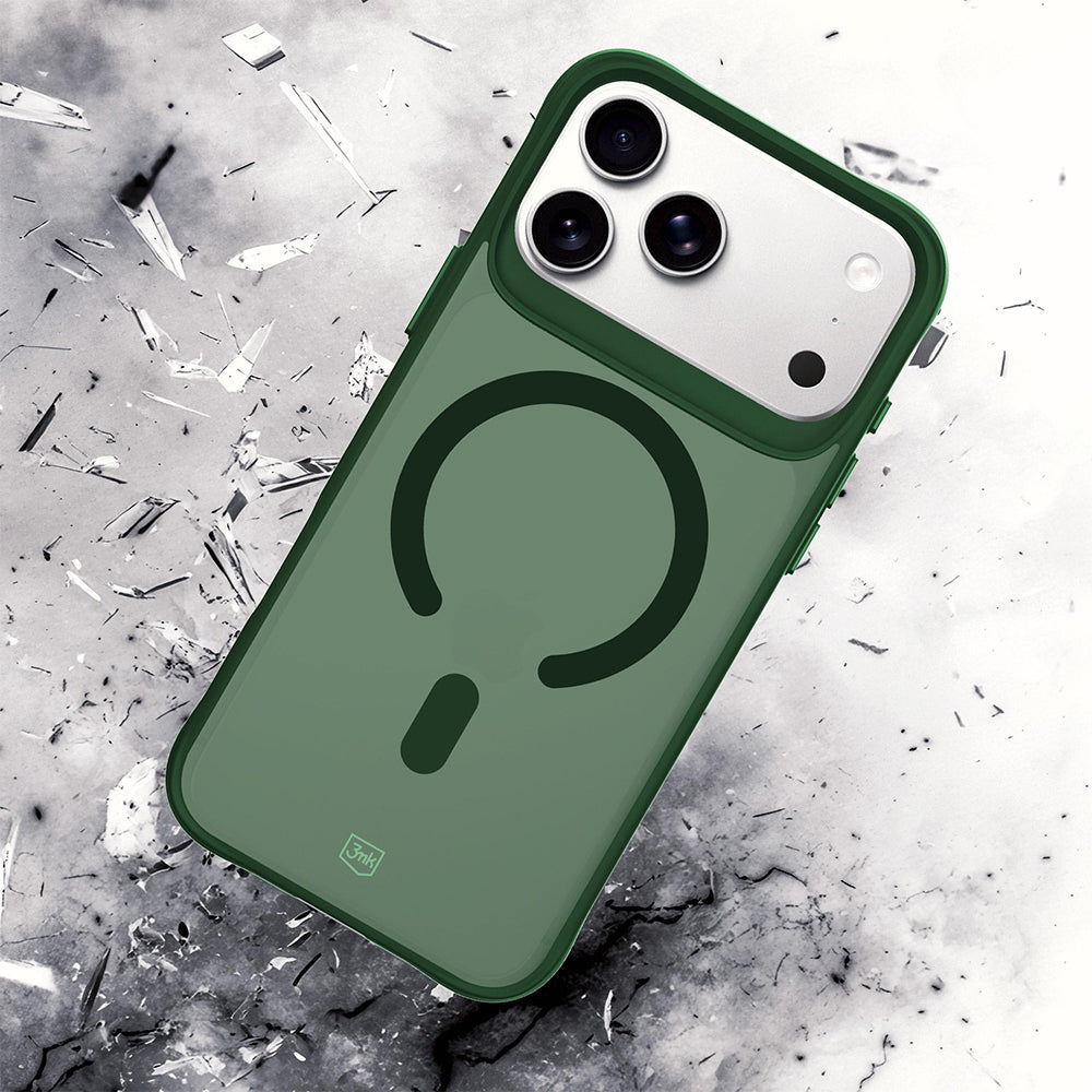 MagSafe-deksel til Apple iPhone 18 Pro / 17 Pro, 3MK, Smoke MagCase, grønn