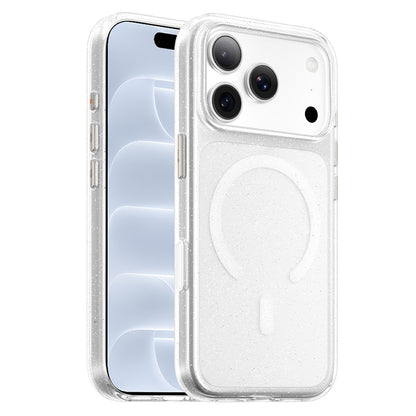 MagSafe-deksel til Apple iPhone 18 Pro / 17 Pro, Blueo Crystal Pro Anti-Drop Glitter, gjennomsiktig