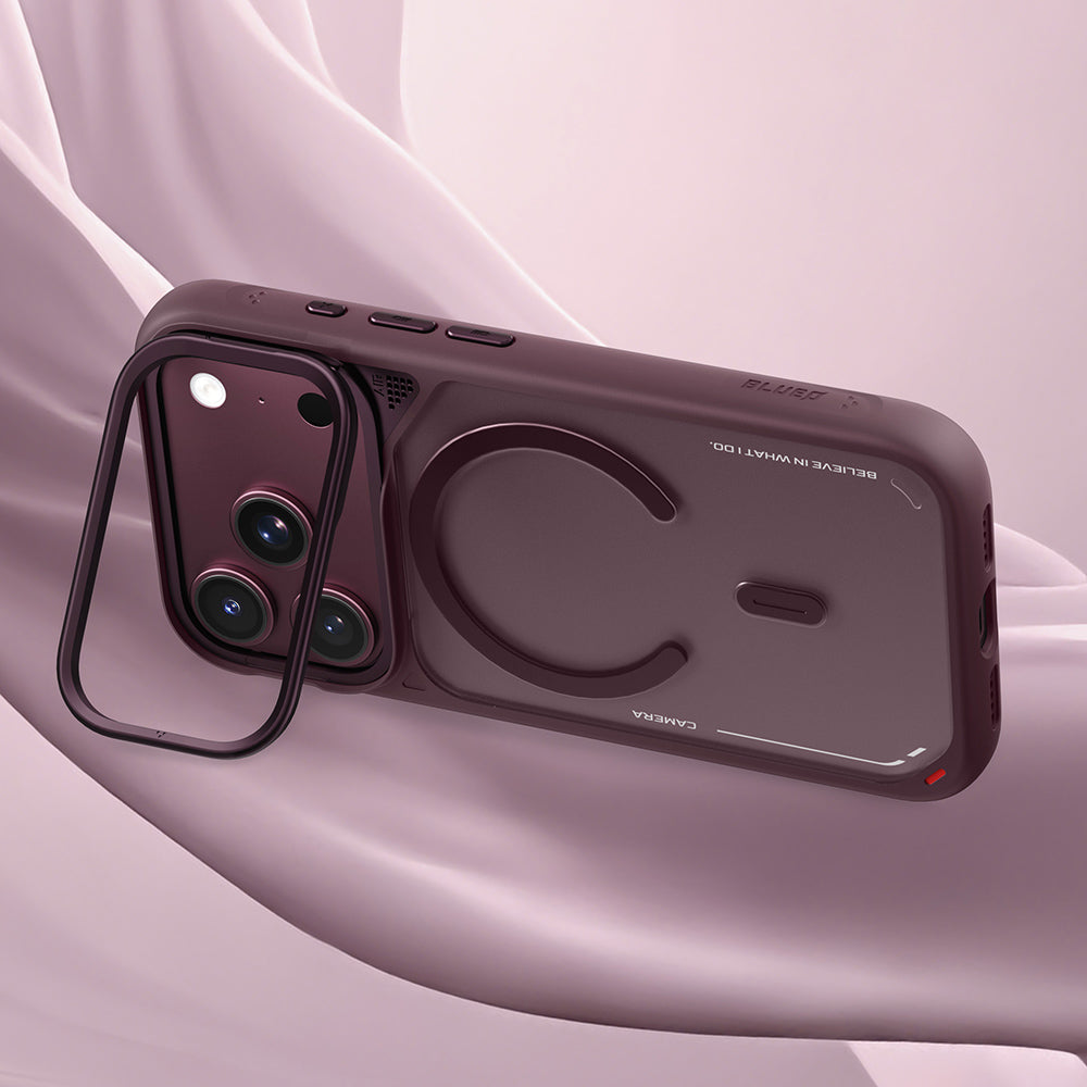 MagSafe-deksel til Apple iPhone 18 Pro / 17 Pro, Blueo, varmeavledende stativ, satengsvart