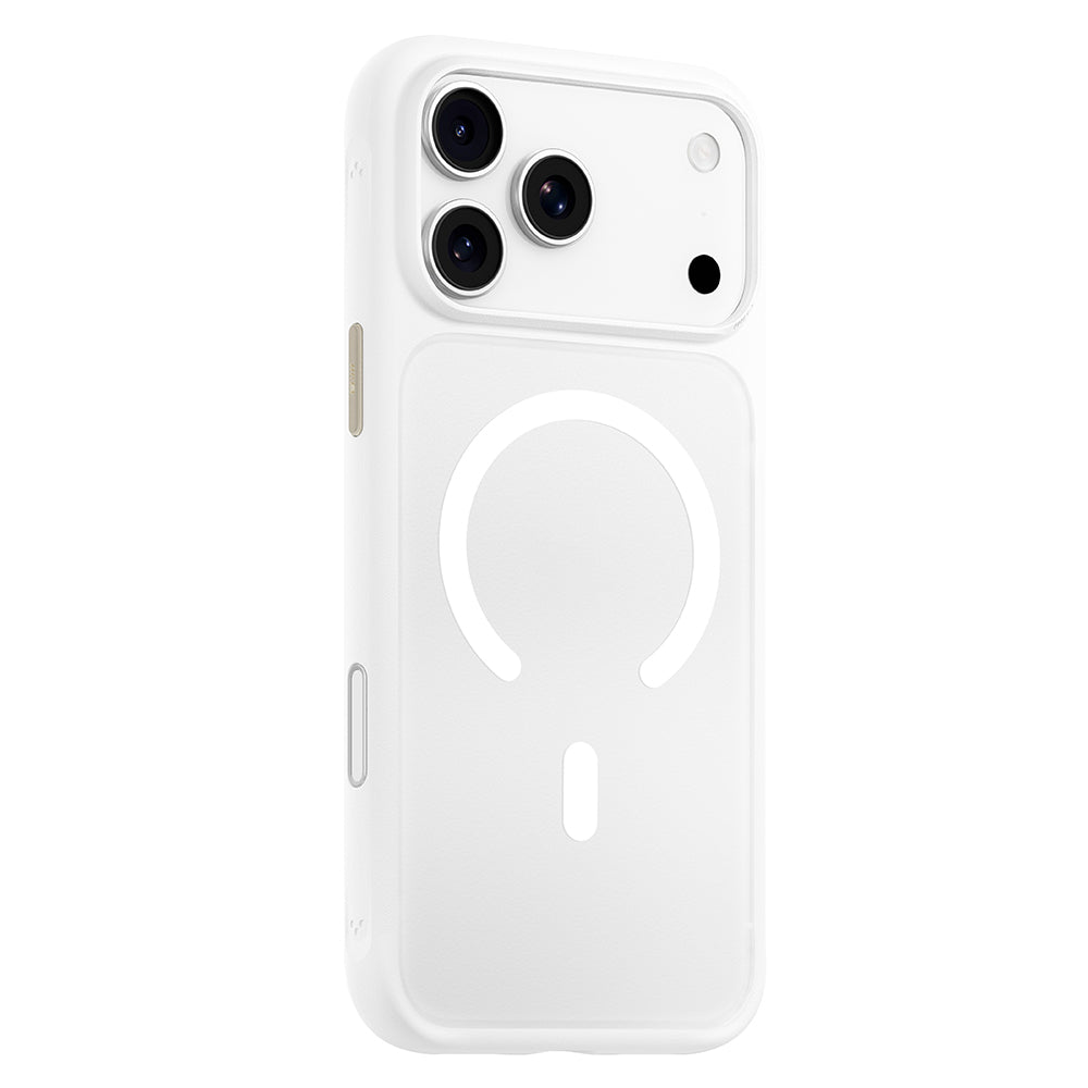 MagSafe-deksel til Apple iPhone 18 Pro / 17 Pro, Blueo, hudvennlig og støtsikkert, satenghvit
