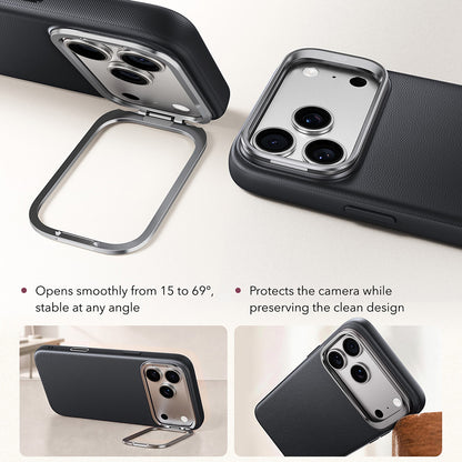 MagSafe-deksel for Apple iPhone 18 Pro / 17 Pro, ESR, Atelier med støtte, svart