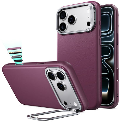 MagSafe-deksel for Apple iPhone 18 Pro / 17 Pro, ESR, Atelier med støtte, Mørk rød satinert