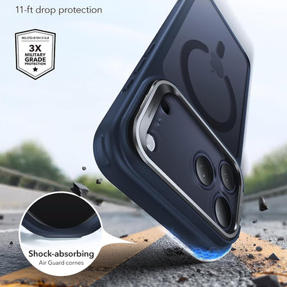 MagSafe-deksel for Apple iPhone 18 Pro / 17 Pro, ESR, Classic Hybrid Kickstand, Satinblå