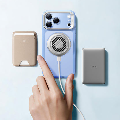MagSafe-deksel for Apple iPhone 18 Pro / 17 Pro, ESR, Classic Hybrid Kickstand, Satinert Blå