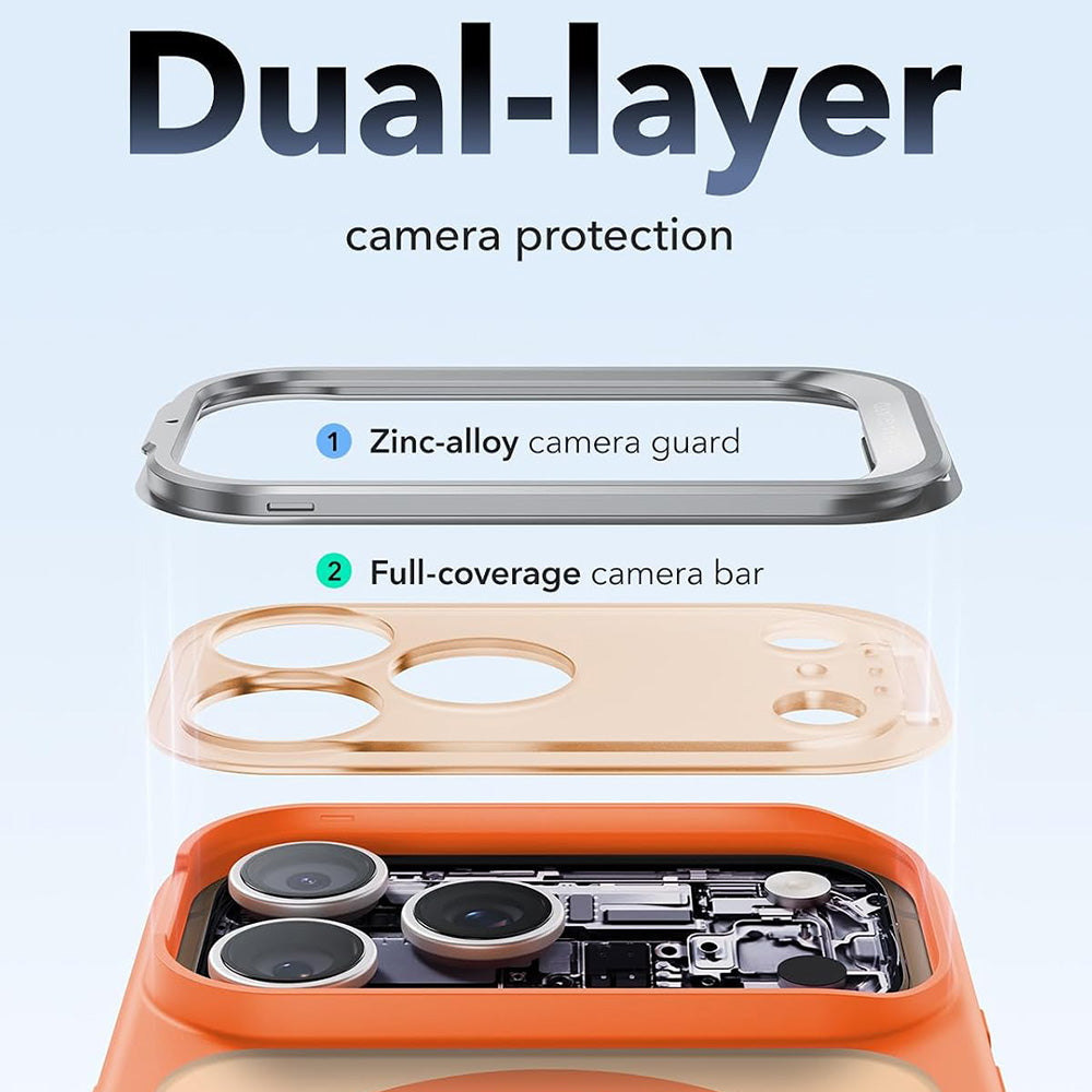 MagSafe-deksel for Apple iPhone 18 Pro / 17 Pro, ESR, Classic Hybrid Kickstand, Satinert Oransje