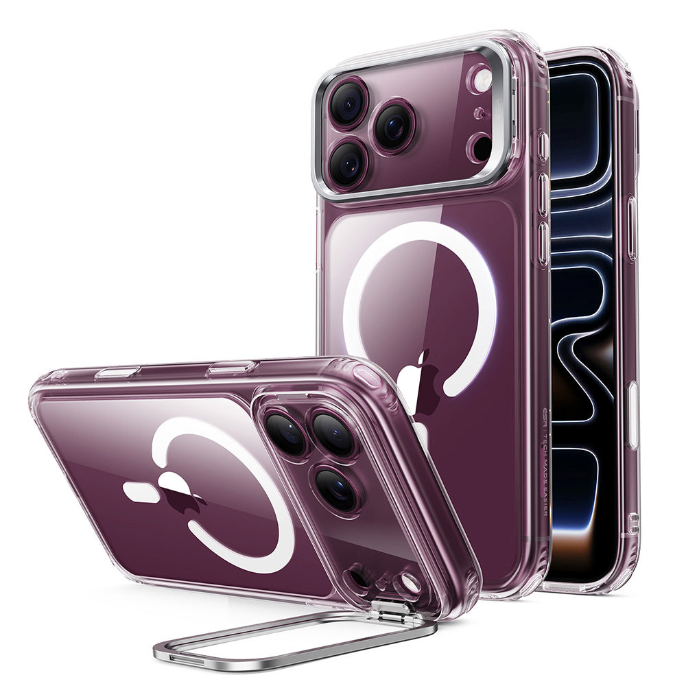 MagSafe-deksel for Apple iPhone 18 Pro / 17 Pro, ESR, Classic Hybrid Kickstand, Transparent
