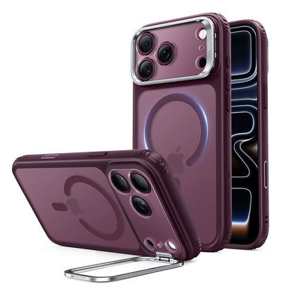 MagSafe-deksel for Apple iPhone 18 Pro / 17 Pro, ESR, Classic Hybrid Kickstand, Mørk Rød Satinert