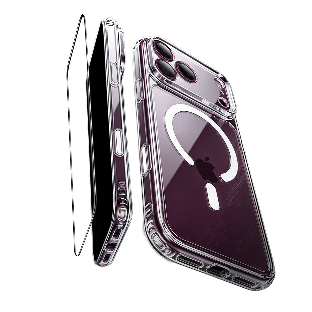 MagSafe-deksel for Apple iPhone 18 Pro / 17 Pro, ESR, Classic Hybrid med skjermbeskytter, gjennomsiktig