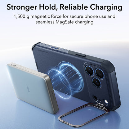 MagSafe-deksel for Apple iPhone 18 Pro / 17 Pro, ESR, Cyber Armor Kickstand, Blå