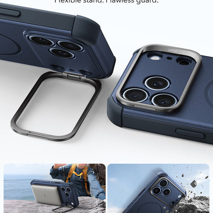 MagSafe-deksel for Apple iPhone 18 Pro / 17 Pro, ESR, Cyber Armor Kickstand, Blå