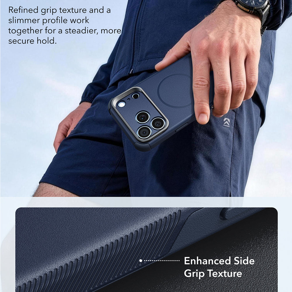 MagSafe-deksel for Apple iPhone 18 Pro / 17 Pro, ESR, Cyber Armor Kickstand, Blå