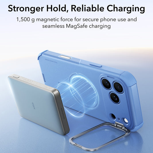 MagSafe-deksel for Apple iPhone 18 Pro / 17 Pro, ESR, Cyber Armor Kickstand, Blå