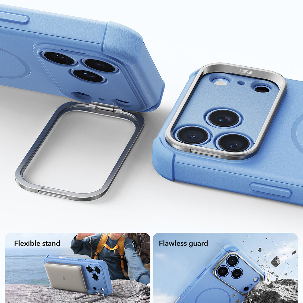 MagSafe-deksel for Apple iPhone 18 Pro / 17 Pro, ESR, Cyber Armor Kickstand, Blå