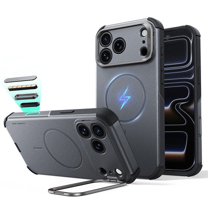 MagSafe-deksel for Apple iPhone 18 Pro / 17 Pro, ESR, Cyber Armor Kickstand, Grå