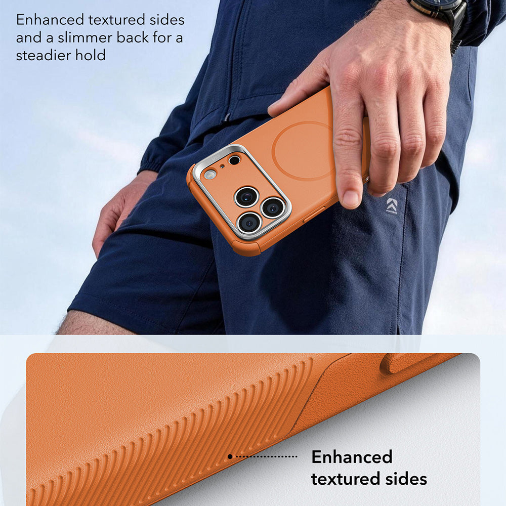 MagSafe-deksel for Apple iPhone 18 Pro / 17 Pro, ESR, Cyber Armor Kickstand, Oransje