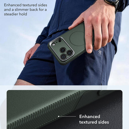 MagSafe-deksel for Apple iPhone 18 Pro / 17 Pro, ESR, Cyber Armor Kickstand, Grønn