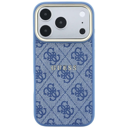 MagSafe-deksel for Apple iPhone 18 Pro / 17 Pro, Guess, 4G Embossed Classic, Blå