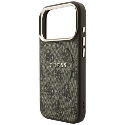 MagSafe-deksel for Apple iPhone 18 Pro / 17 Pro, Guess, 4G Embossed Classic, Brun