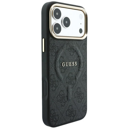 MagSafe-deksel for Apple iPhone 18 Pro / 17 Pro, Guess, 4G Embossed Classic, Svart