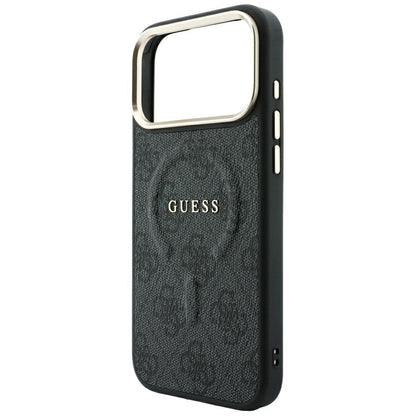 MagSafe-deksel for Apple iPhone 18 Pro / 17 Pro, Guess, 4G Embossed Classic, Svart