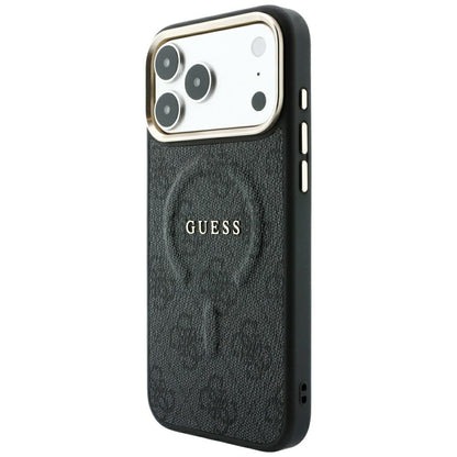 MagSafe-deksel for Apple iPhone 18 Pro / 17 Pro, Guess, 4G Embossed Classic, Svart