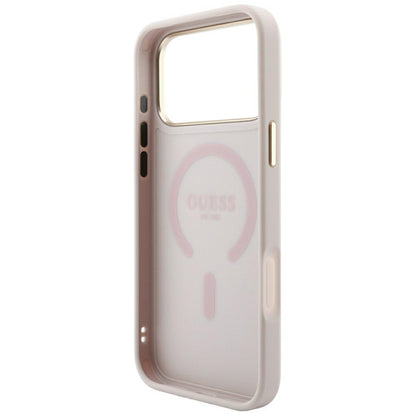 MagSafe-deksel for Apple iPhone 18 Pro / 17 Pro, Guess, 4G Embossed Classic, Rosa