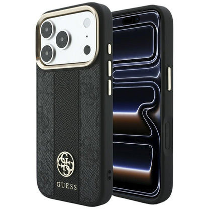 MagSafe-deksel for Apple iPhone 18 Pro / 17 Pro, Guess, 4G Stripe Round Classic Logo, svart