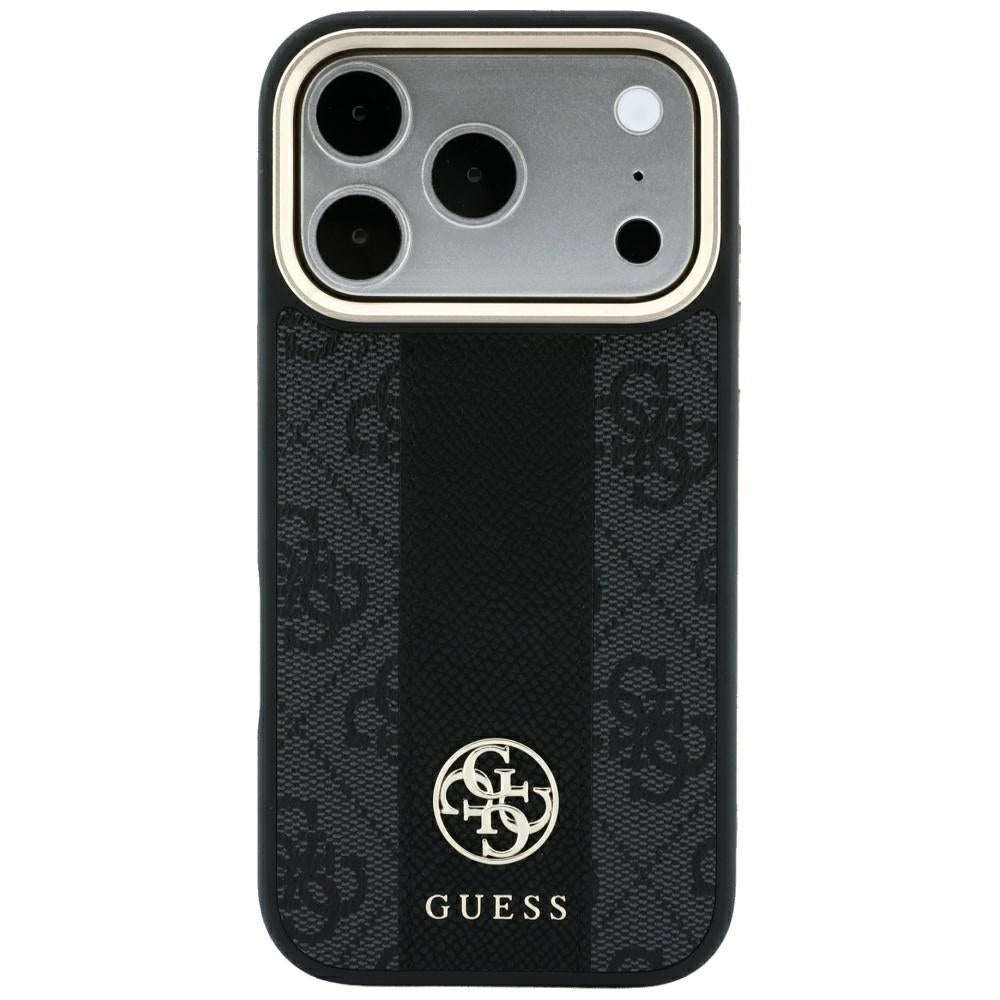 MagSafe-deksel for Apple iPhone 18 Pro / 17 Pro, Guess, 4G Stripe Round Classic Logo, svart