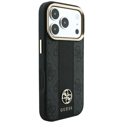 MagSafe-deksel for Apple iPhone 18 Pro / 17 Pro, Guess, 4G Stripe Round Classic Logo, svart
