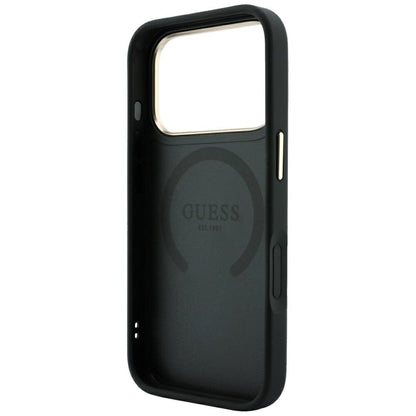 MagSafe-deksel for Apple iPhone 18 Pro / 17 Pro, Guess, 4G Stripe Round Classic Logo, svart