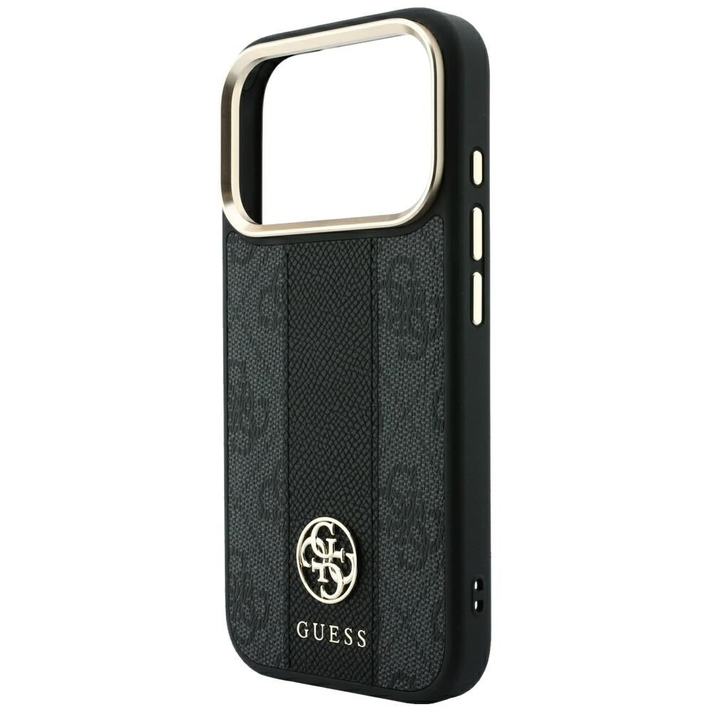 MagSafe-deksel for Apple iPhone 18 Pro / 17 Pro, Guess, 4G Stripe Round Classic Logo, svart