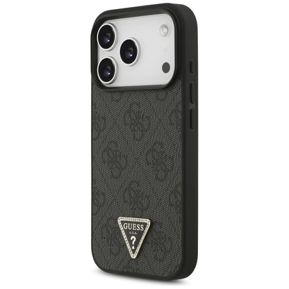 MagSafe-deksel for Apple iPhone 18 Pro / 17 Pro, Guess, 4G Triangle Strass, Svart