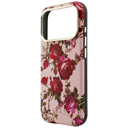 MagSafe-deksel til Apple iPhone 18 Pro / 17 Pro, Guess, Blossom Roses Print, rosa
