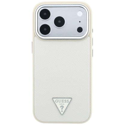MagSafe-deksel for Apple iPhone 18 Pro / 17 Pro, Guess, Kornet trekantlogo, Beige