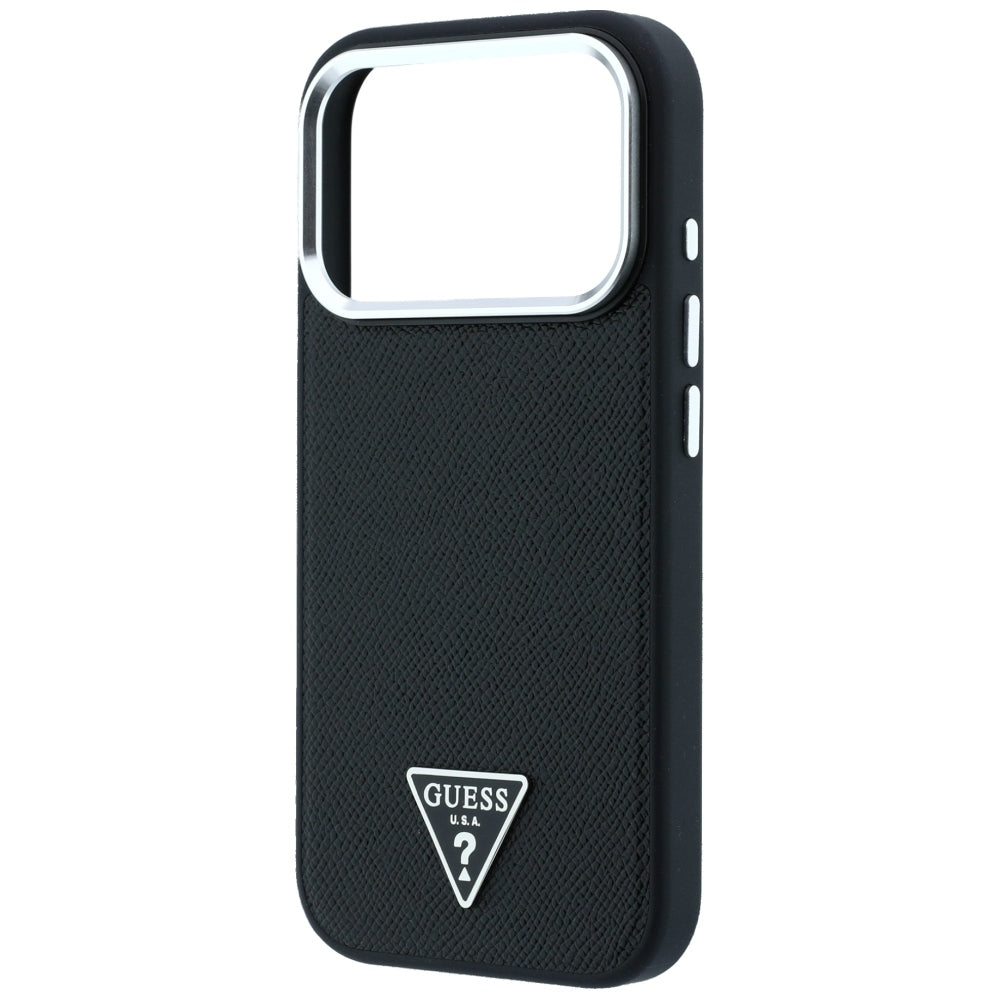MagSafe-deksel for Apple iPhone 18 Pro / 17 Pro, Guess, Grained Triangle Logo, Svart