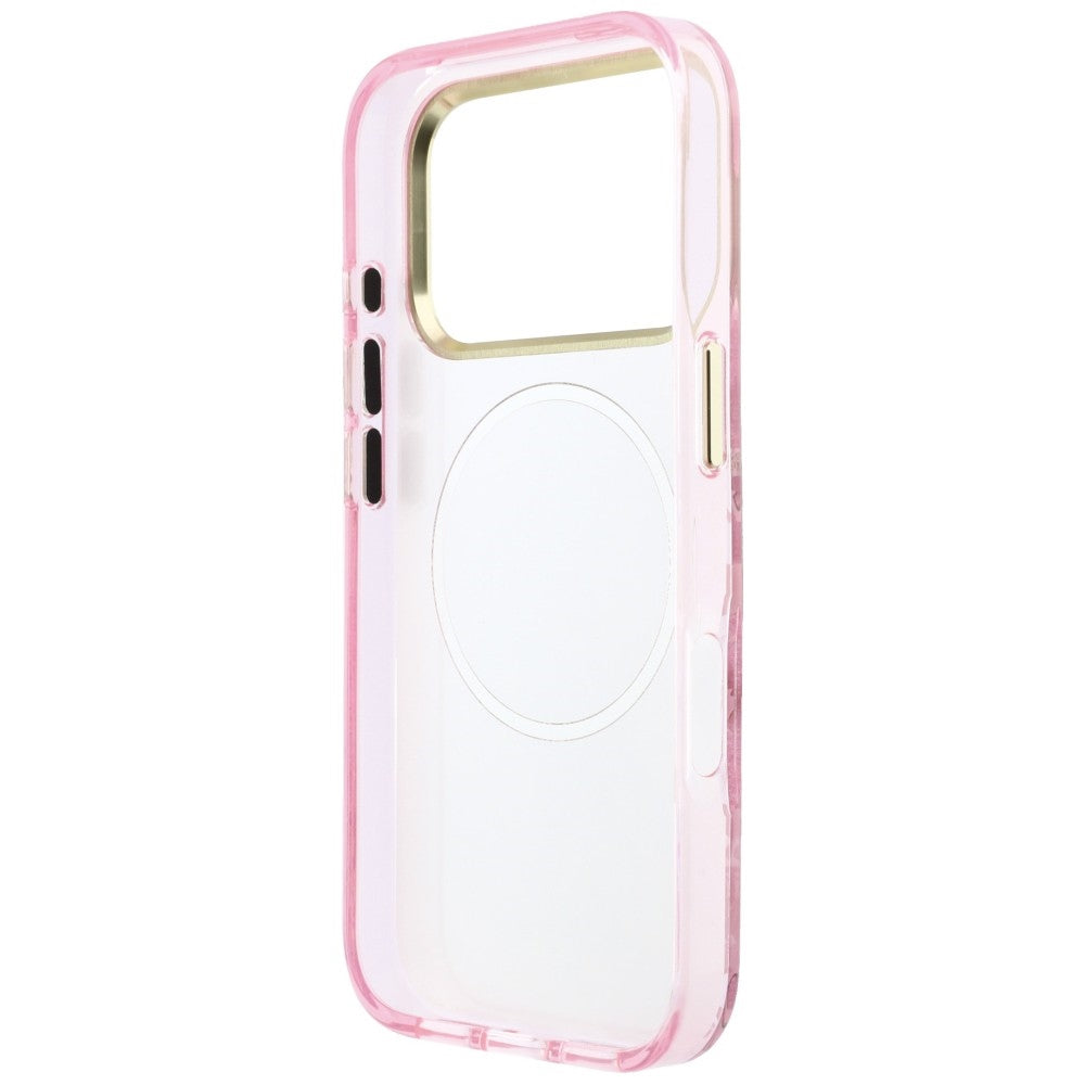 MagSafe-deksel for Apple iPhone 18 Pro / 17 Pro, Guess, IML Glitter Blossom Roses, Rosa