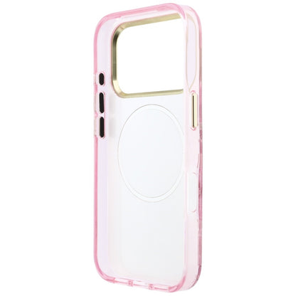 MagSafe-deksel for Apple iPhone 18 Pro / 17 Pro, Guess, IML Glitter Blossom Roses, Rosa