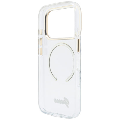 MagSafe-deksel til Apple iPhone 18 Pro / 17 Pro, Guess, IML Script Metal, gjennomsiktig