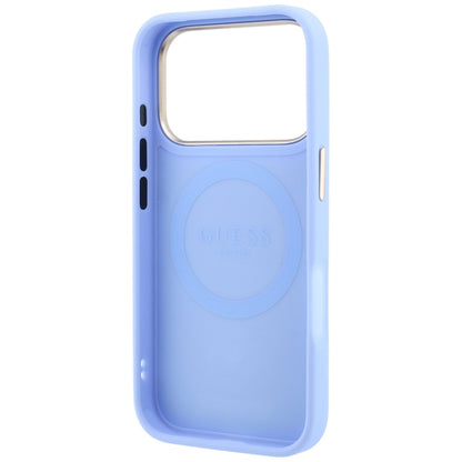 MagSafe-deksel for Apple iPhone 18 Pro / 17 Pro, Guess, Peony 4G Small Logo, Bleu