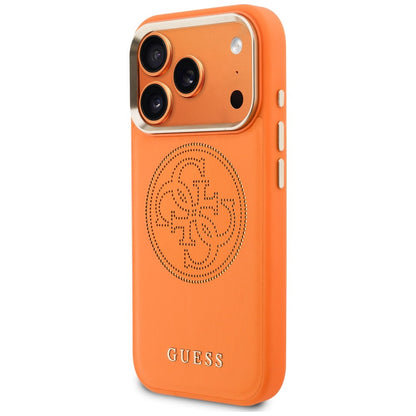 MagSafe-deksel for Apple iPhone 18 Pro / 17 Pro, Guess, Perforert 4G, Oransje