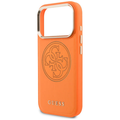MagSafe-deksel for Apple iPhone 18 Pro / 17 Pro, Guess, Perforert 4G, Oransje