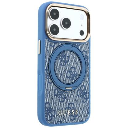 MagSafe-deksel for Apple iPhone 18 Pro / 17 Pro, Guess, Ring Stand 360 4G Classic Logo, Blå