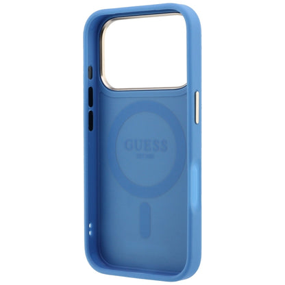 MagSafe-deksel for Apple iPhone 18 Pro / 17 Pro, Guess, Ring Stand 360 4G Classic Logo, Blå