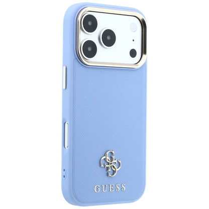 MagSafe-deksel for Apple iPhone 18 Pro / 17 Pro, Guess, Saffiano Small 4G Classic, Bleu