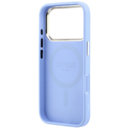 MagSafe-deksel for Apple iPhone 18 Pro / 17 Pro, Guess, Saffiano Small 4G Classic, Bleu
