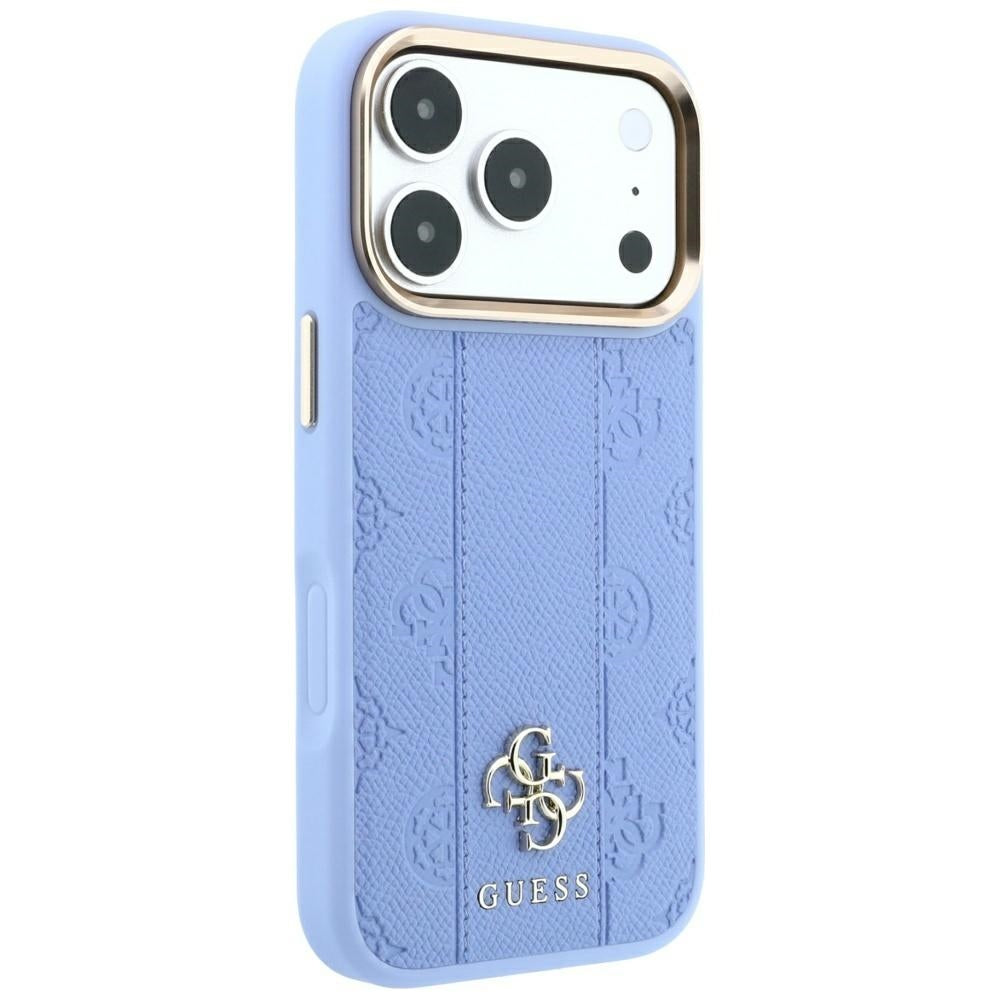 MagSafe-deksel for Apple iPhone 18 Pro / 17 Pro, Guess, Stripe Peony 4G, Bleu