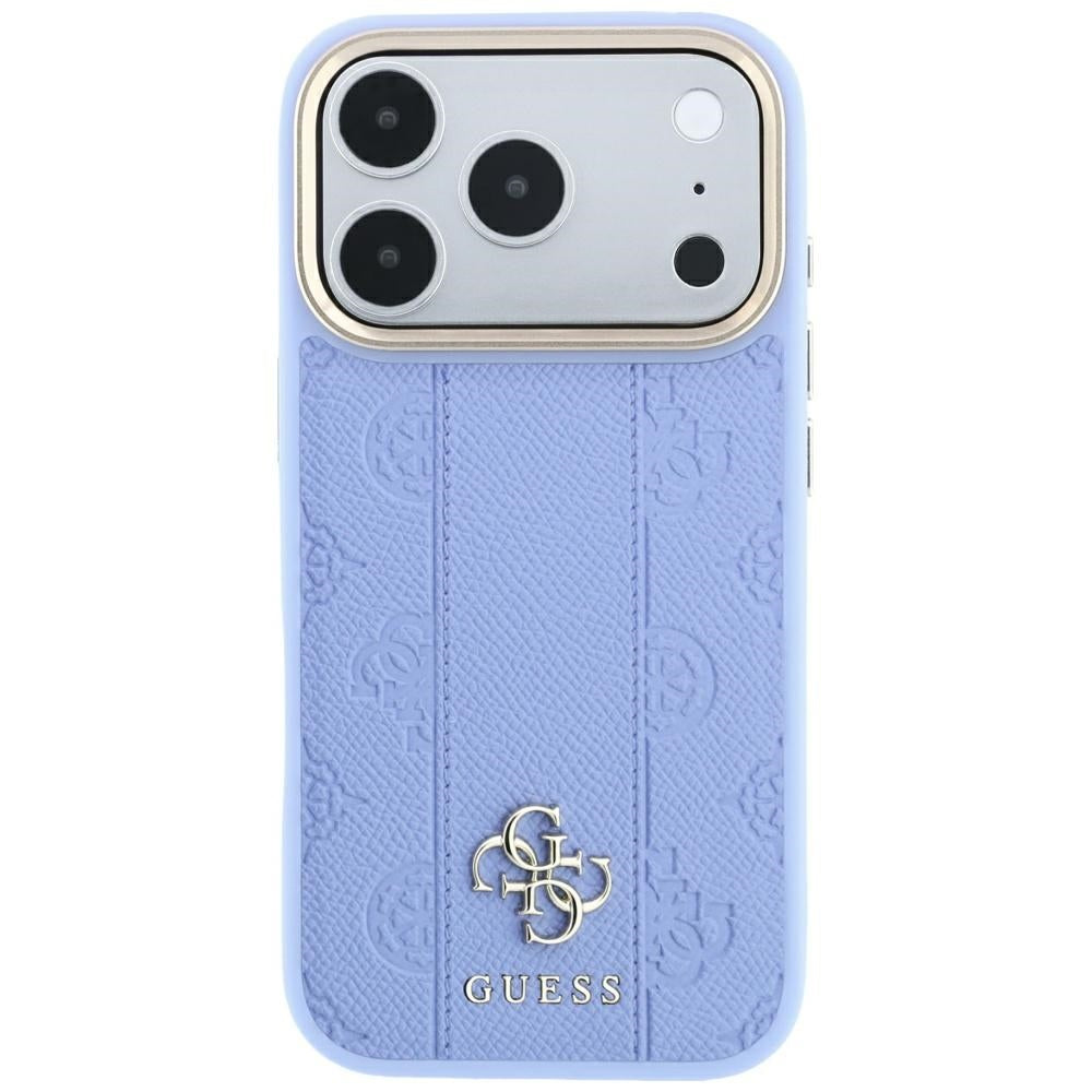 MagSafe-deksel for Apple iPhone 18 Pro / 17 Pro, Guess, Stripe Peony 4G, Bleu