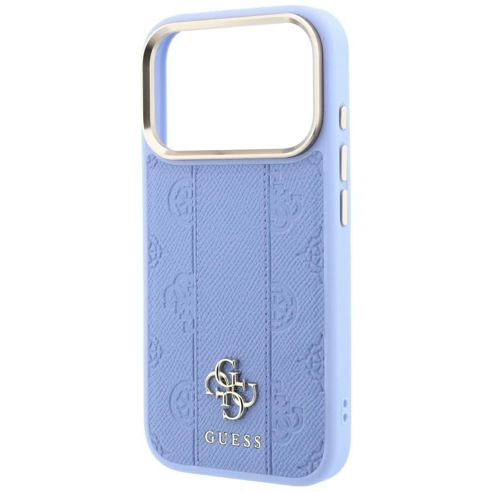 MagSafe-deksel for Apple iPhone 18 Pro / 17 Pro, Guess, Stripe Peony 4G, Bleu