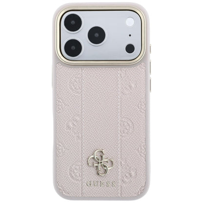 MagSafe-deksel for Apple iPhone 18 Pro / 17 Pro, Guess, Stripe Peony 4G, Rosa